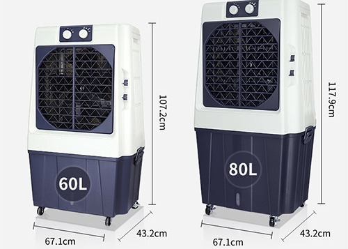 Zdalnie sterowany klimatyzator wyparny 220 V RoHS na powierzchnię 55 m2